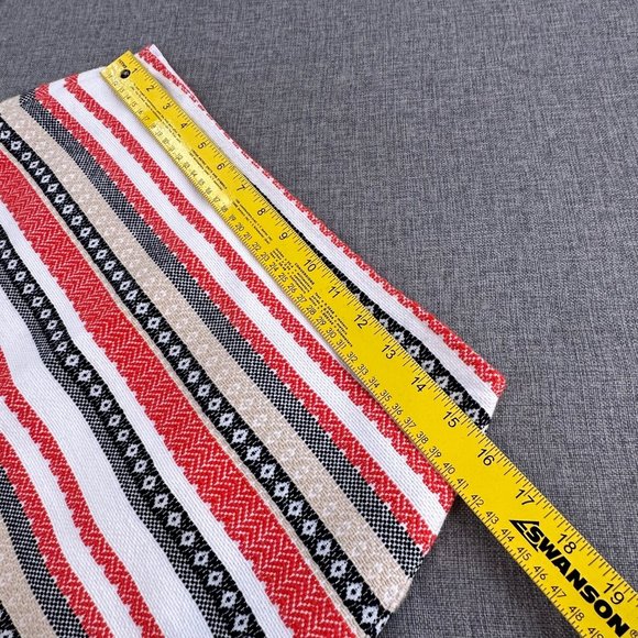 LOFT Woven Skirt‎ Striped Size 6 Shell: 100% Cotton Lined Zipper Closure Boho - Picture 8 of 12